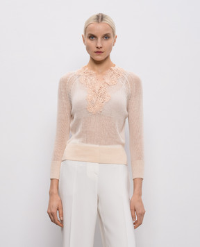 Ermanno Scervino Beige cashmere jumper D485L313APKFX
