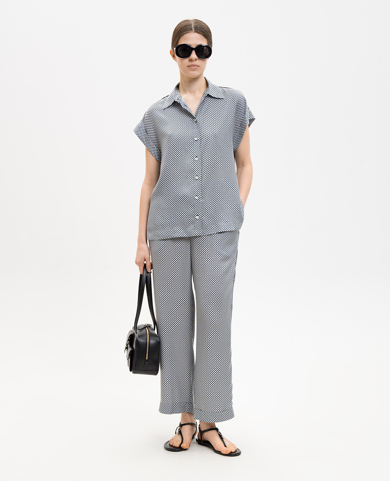 White pants with logo print Peserico 2