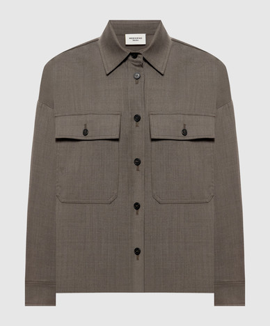 Brown RADURA shirt with wool