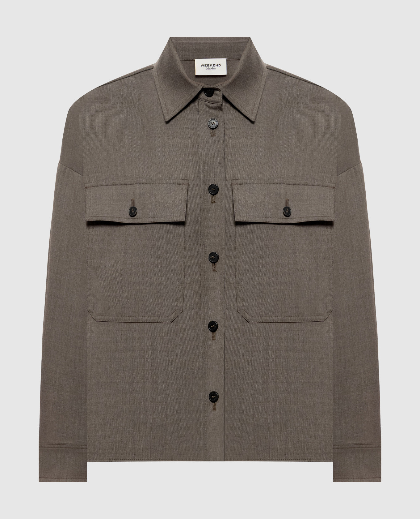 Brown RADURA shirt with wool Max Mara Weekend