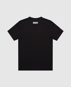 Stefano Ricci Children's black T-shirt with logo patch YNH6101490803