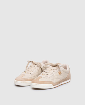 AMIRI Beige leather sneakers COASTLINE AWSNSN1065