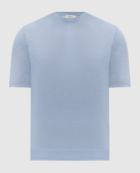 Morgano Blue linen t-shirt 733146901