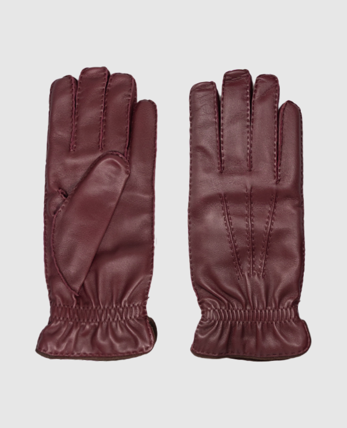 

Burgundy leather gloves Brunello Cucinelli