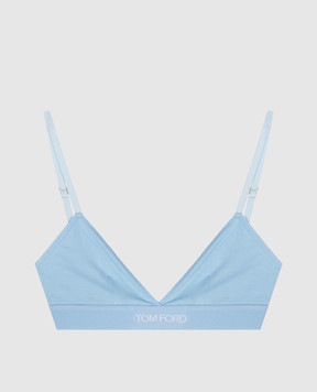 Tom Ford Blue bralette with logo pattern BRJ009JEX166