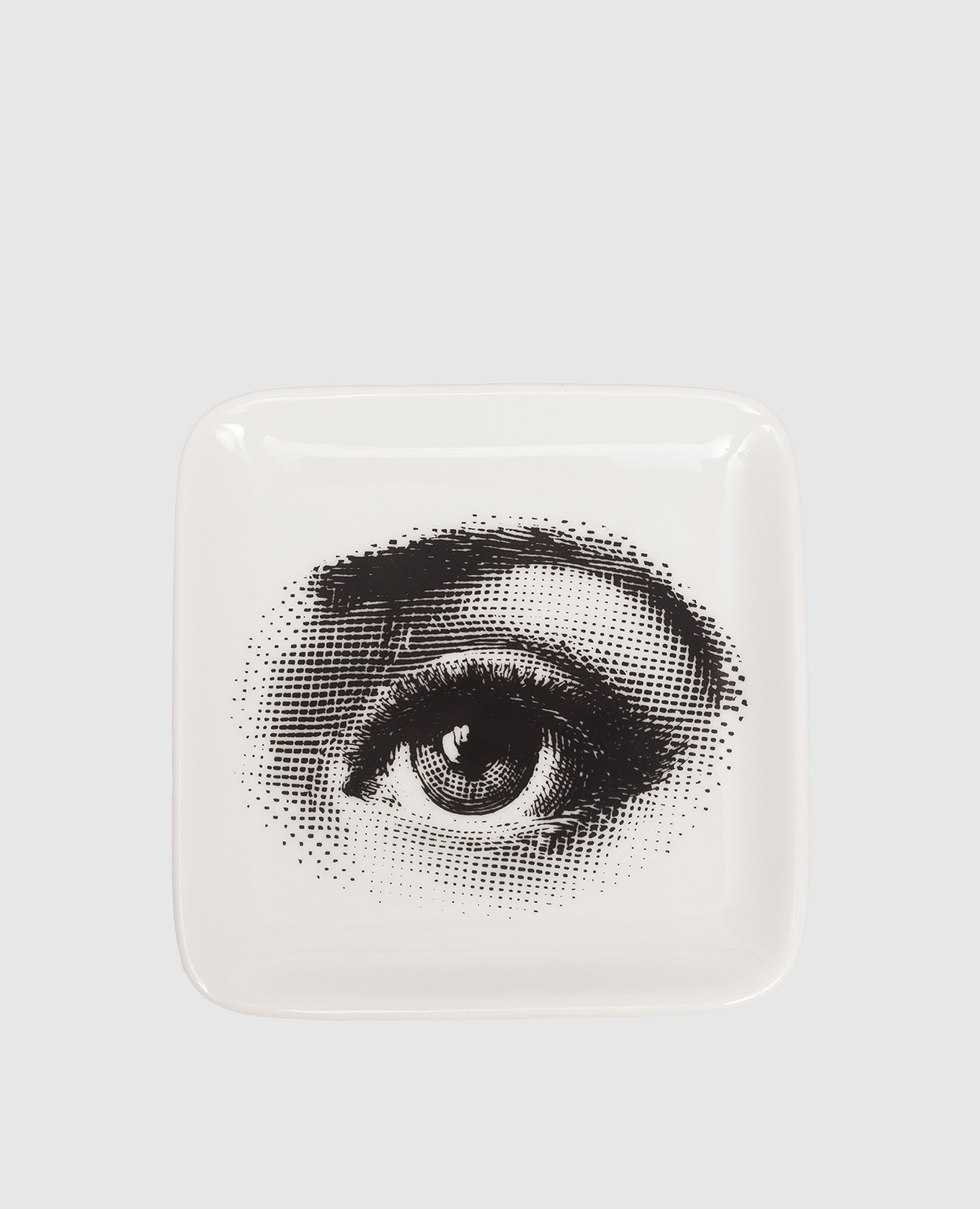 

White porcelain ashtray Occhio Fornasetti