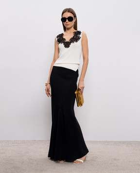 Ermanno Scervino Black maxi skirt D482O354HKI