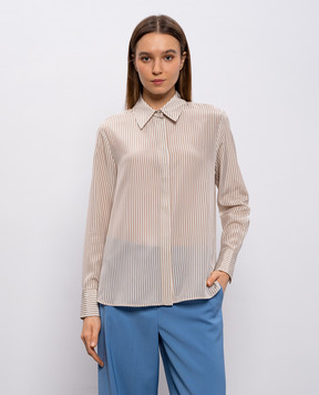 Max Mara MSTFLIRT white striped silk shirt MSTFLIRT