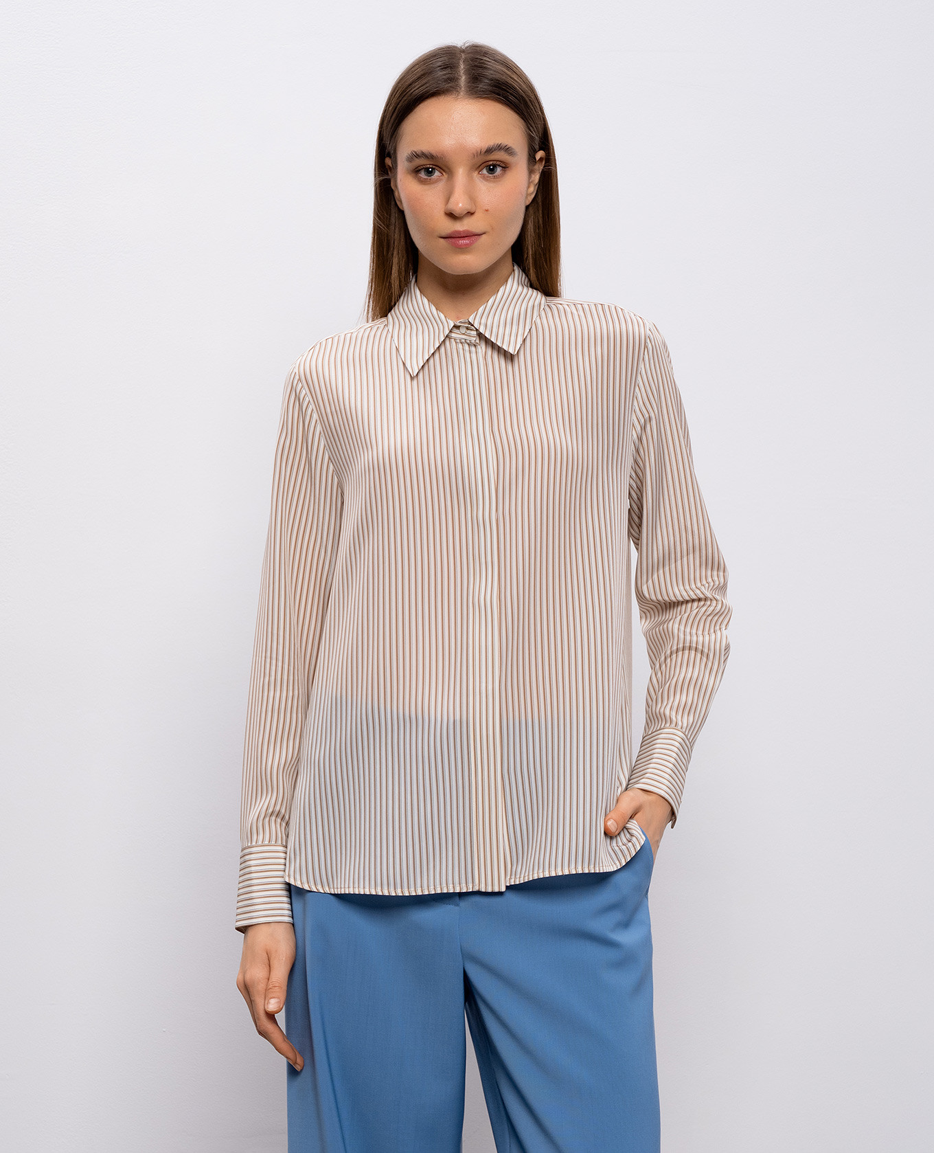 

MSTFLIRT white striped silk shirt Max Mara