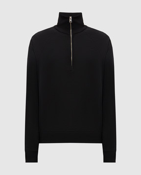Ami Paris Black sweatshirt with zipper USW798747