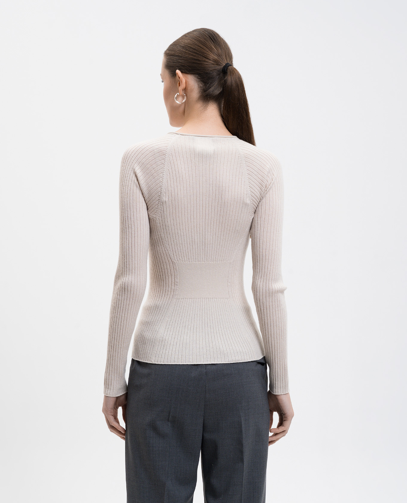 

Beige OSANNA ribbed wool jumper Max & Co