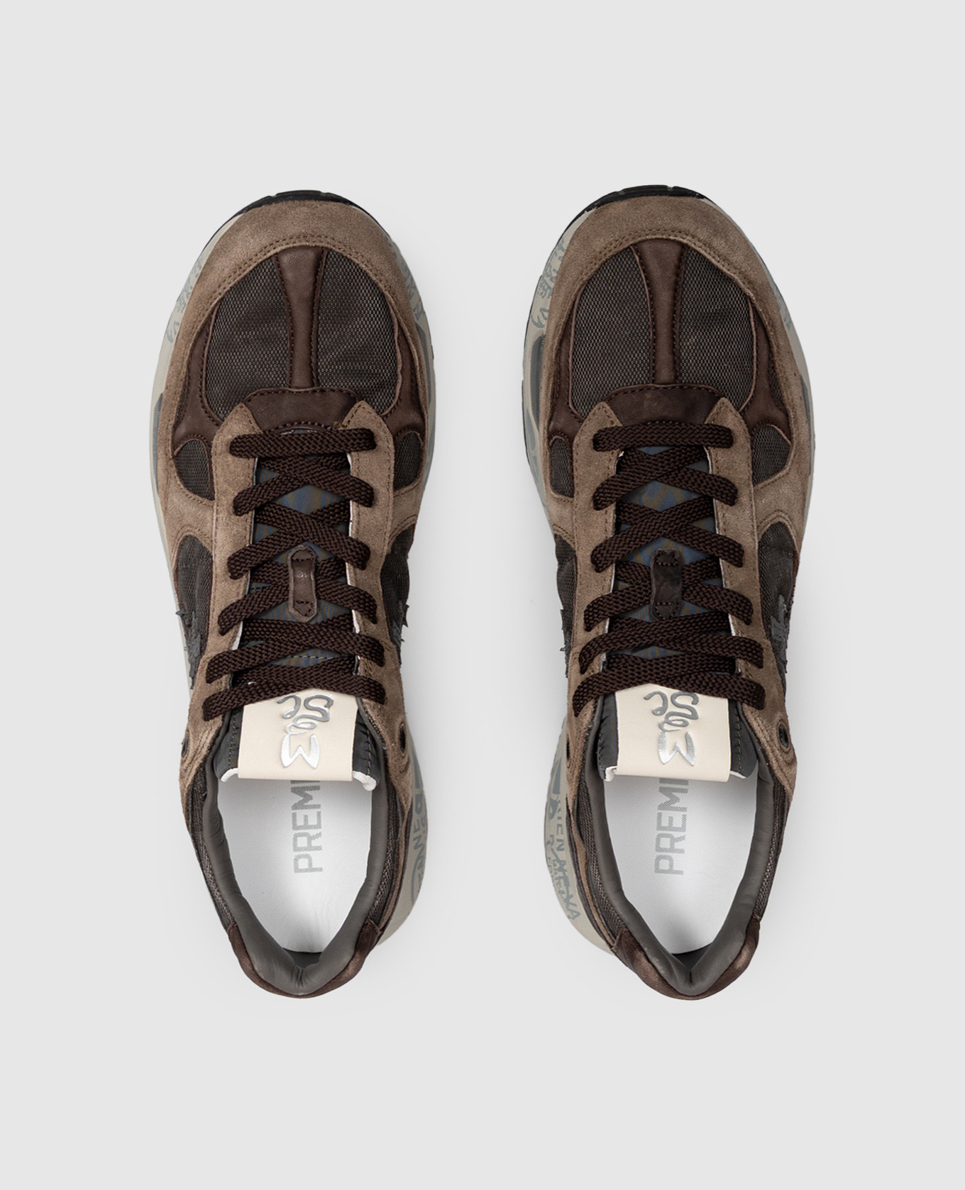 Brown combination sneakers Mase Premiata 4