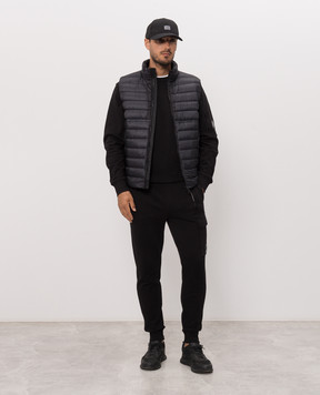 C.P. Company Black joggers with logo patch MSP717A005086W