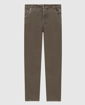 Brunello Cucinelli Khaki corduroy pants M280NF1012