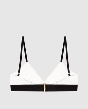 Tom Ford White bralette with logo pattern BRJ009JEX011