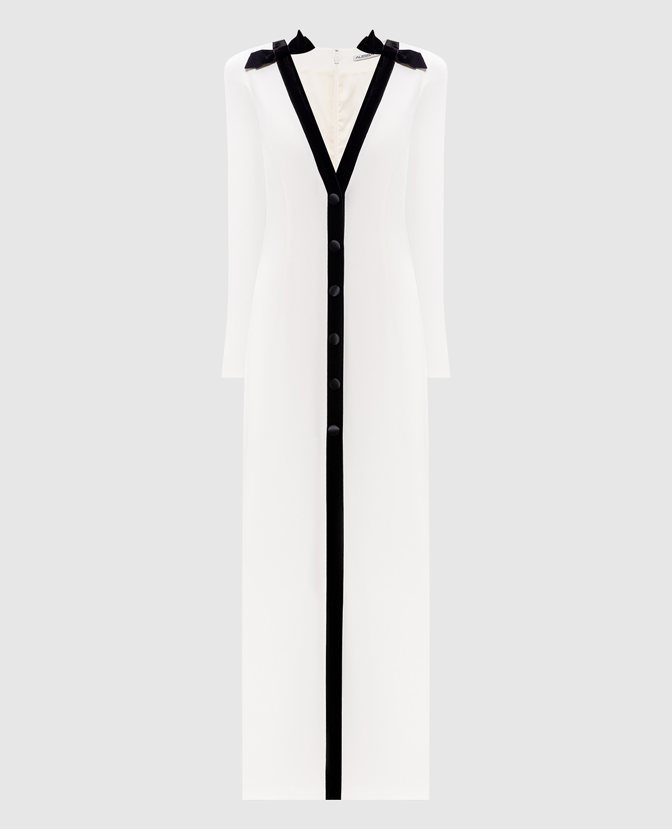 

White Cady dress with contrast trim Alessandra Rich