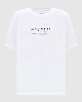 Victoria Beckham White T-shirt with a print of the inscription 1325JTS006477A