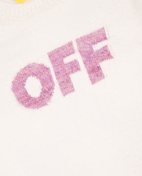 Off-White Children's white sweater with wool 44GHE002F5K004