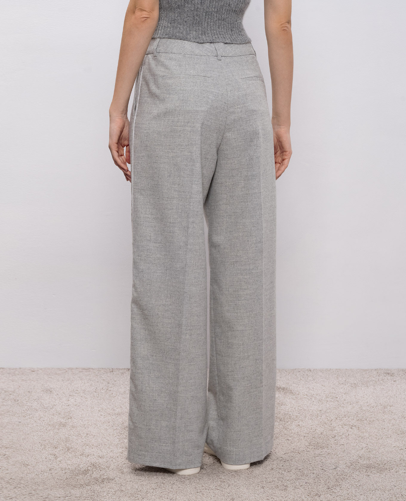 Gray pants with wool Peserico 4