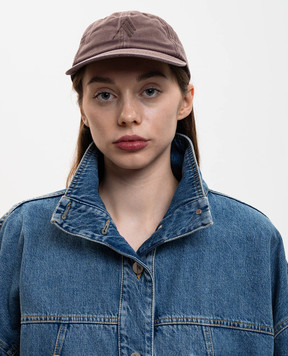 The Attico Brown cap with embroidered emblem 260WAC00041CCC131EM