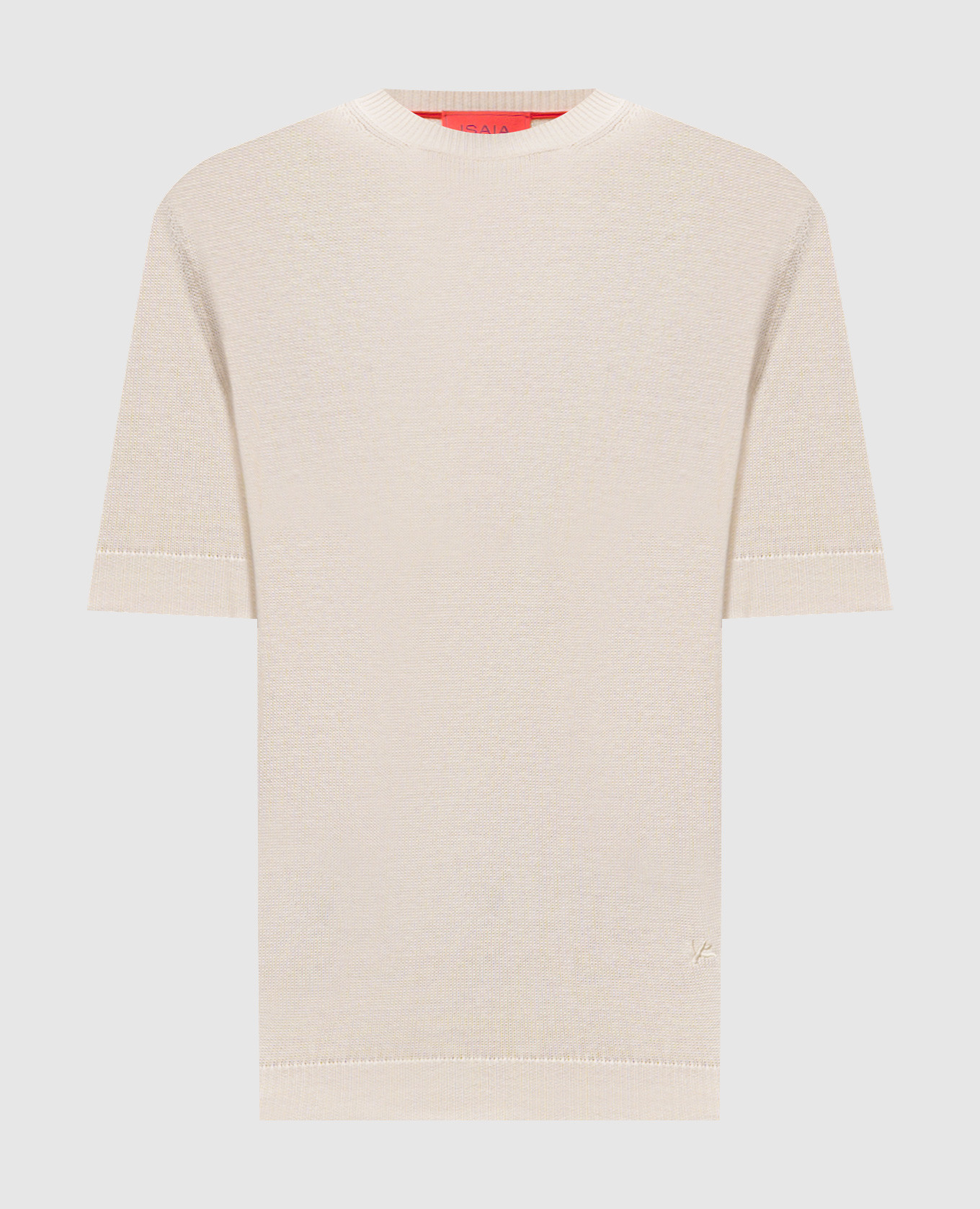

White linen and silk T-shirt ISAIA