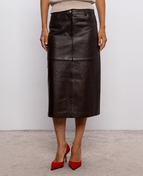 Max Mara Brown leather skirt GITA SMMGITA