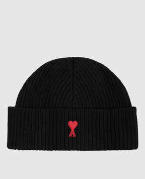 Ami Paris Black wool hat BFUHA116018