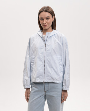 Peserico Blue windbreaker with monil chain S2501706953