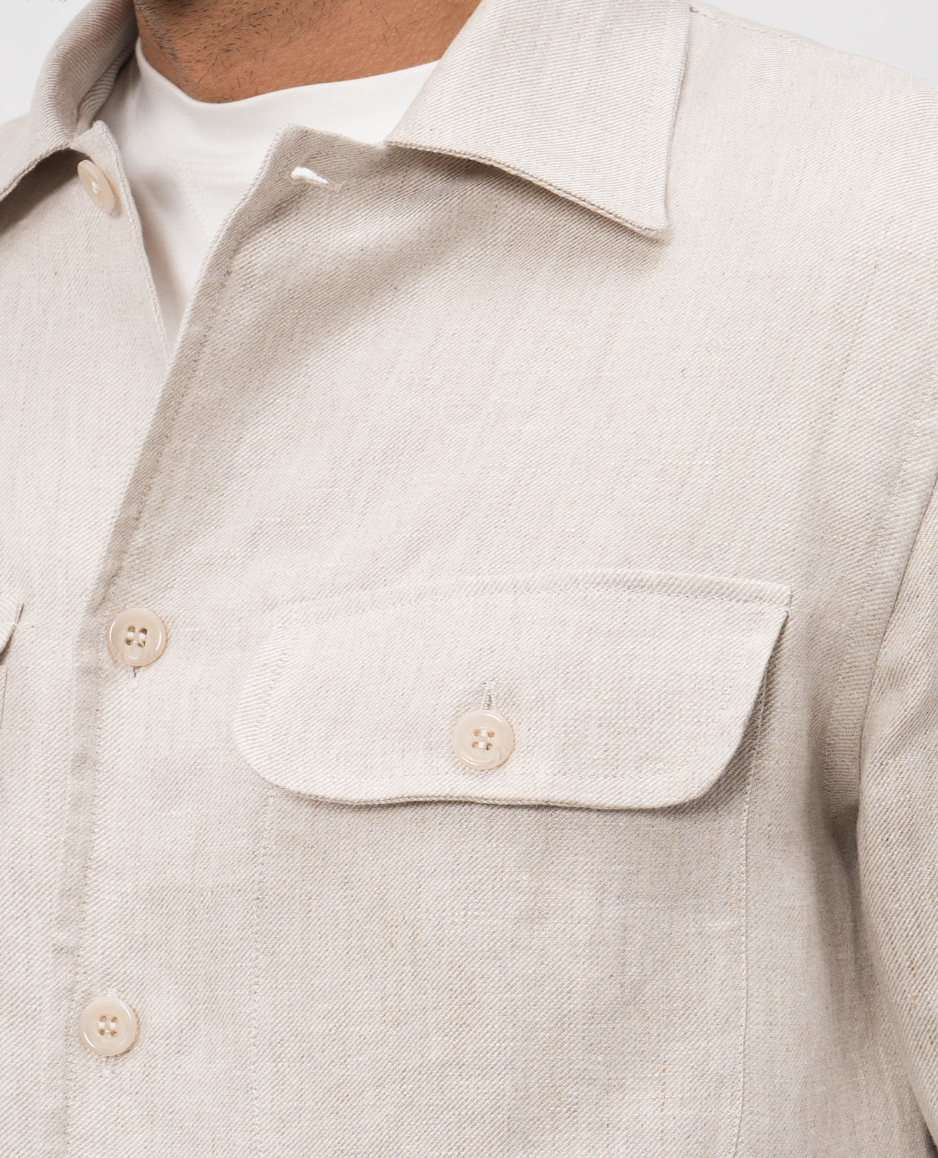 

Beige linen shirt Doriani Cashmere