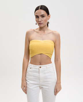 Balmain Yellow layered top GF1AA405KJ29