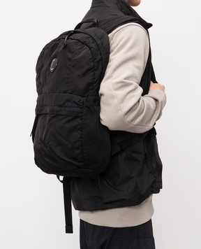 C.P. Company Black backpack with logo patch MAC737A005269G