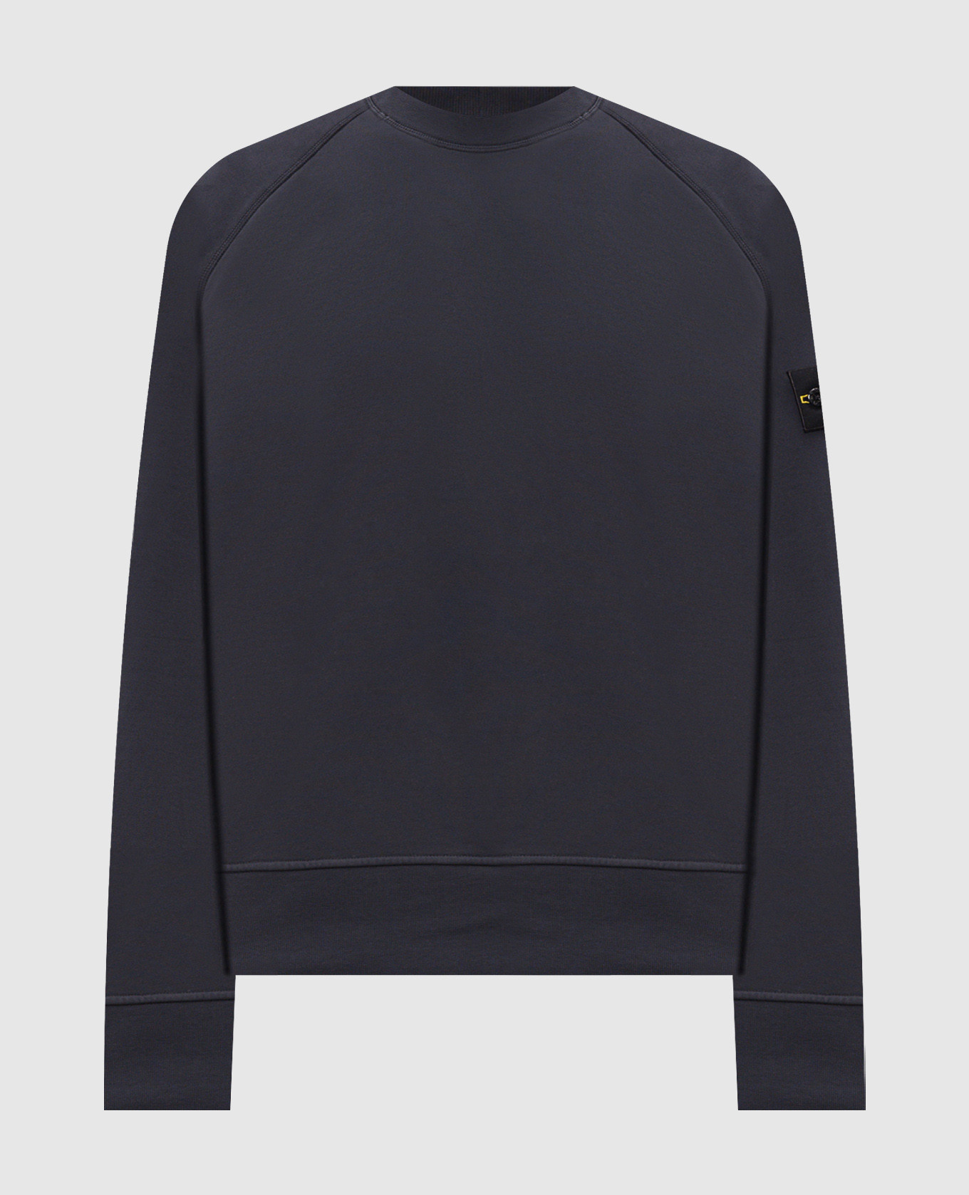Blue sweatshirt with logo patch