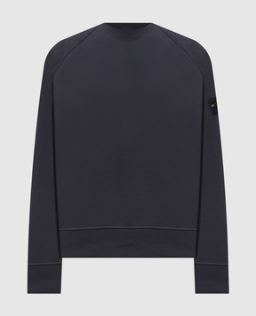 Stone Island Blue sweatshirt with logo patch L2S156100008S0051