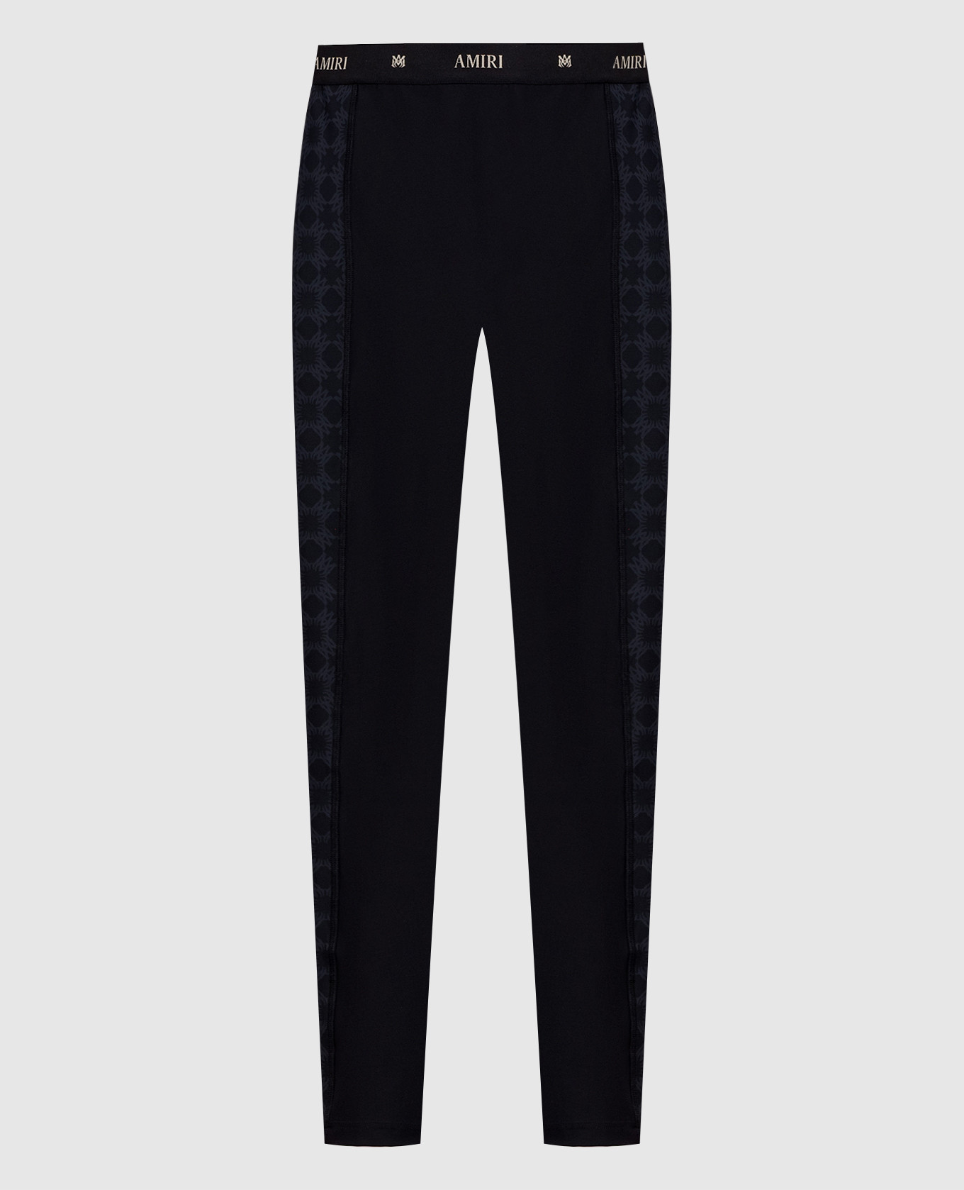 Black leggings with monogram print
