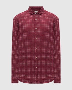 Brunello Cucinelli Burgundy patterned shirt MA6920627