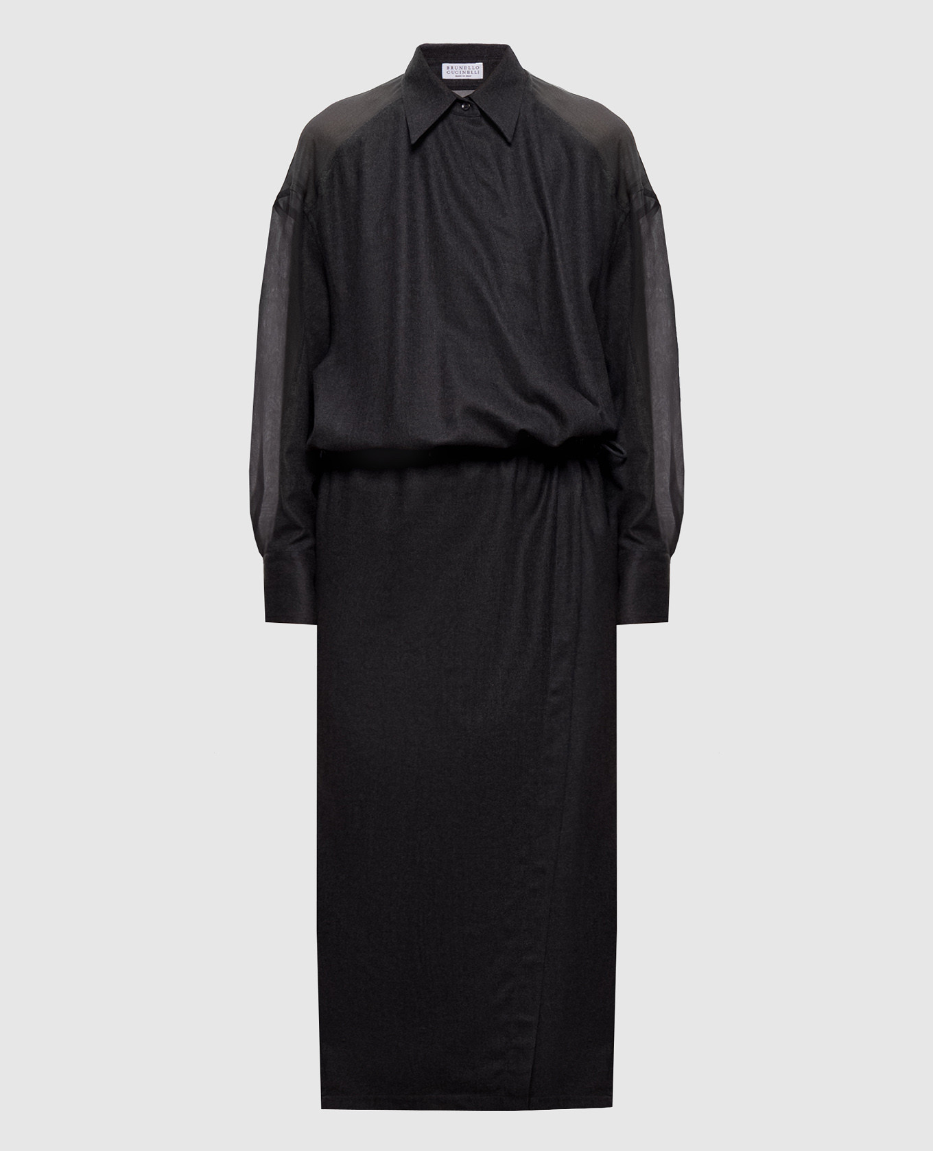 Gray wool dress Brunello Cucinelli