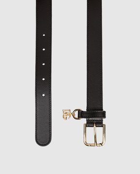 Dolce&Gabbana Black leather belt with pendant EE0071A1065