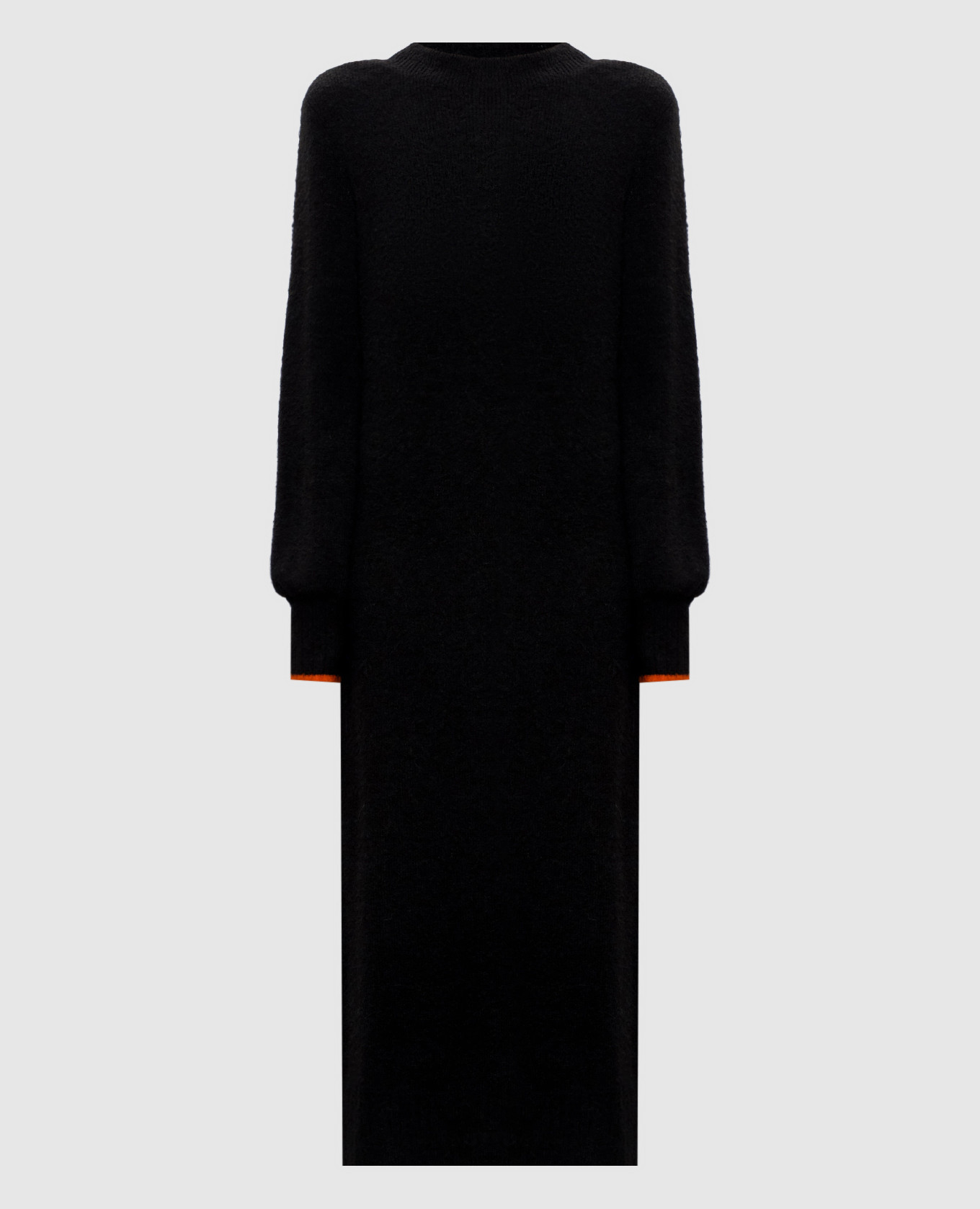 Black wool dress with logo Twinset