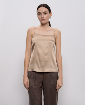 Peserico Beige silk top A08921D02372