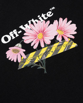 Off-White Children's black Daisy T-shirt 44GAA001S26J004