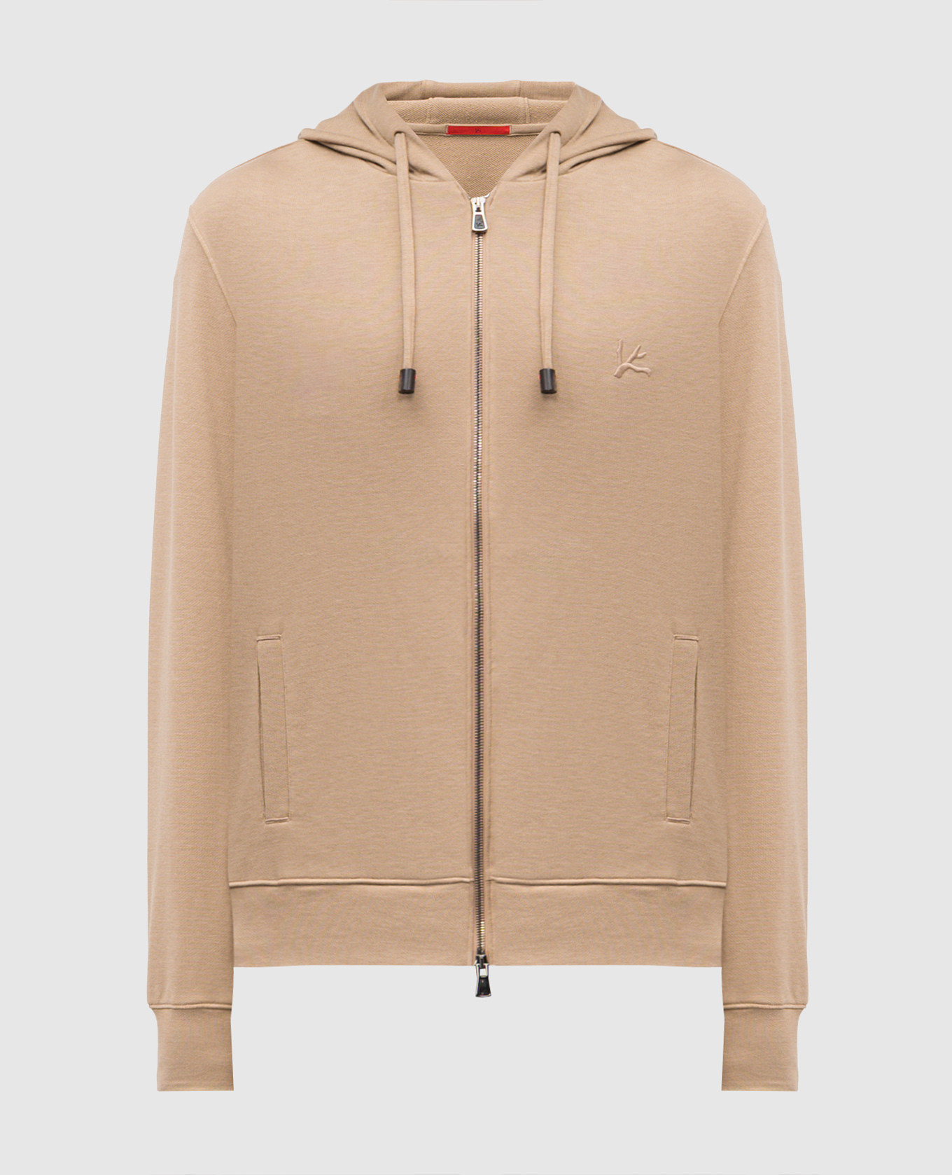 Beige sports jacket with silk