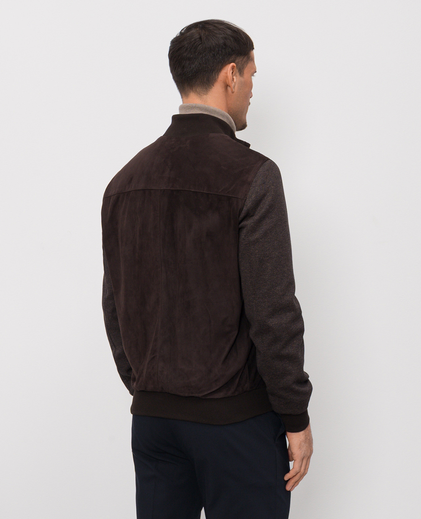 

Brown combination jacket Enrico Mandelli