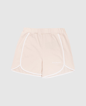 Balmain Children's beige shorts with logo BY6A19Z3277610
