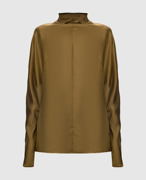 Thierry Mugler Khaki silk blouse 26F1TO0919389