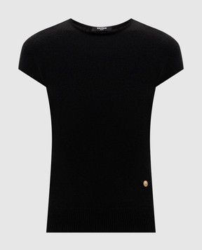 Balmain Black wool top HF1ALB45KI87