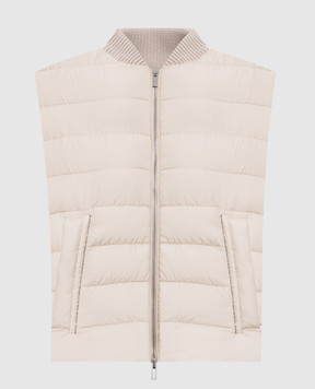Peserico Beige vest with chain A03457F056957G