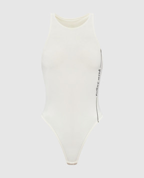 Palm Angels Ivory bodysuit with logo print PLA1UWBD01SI