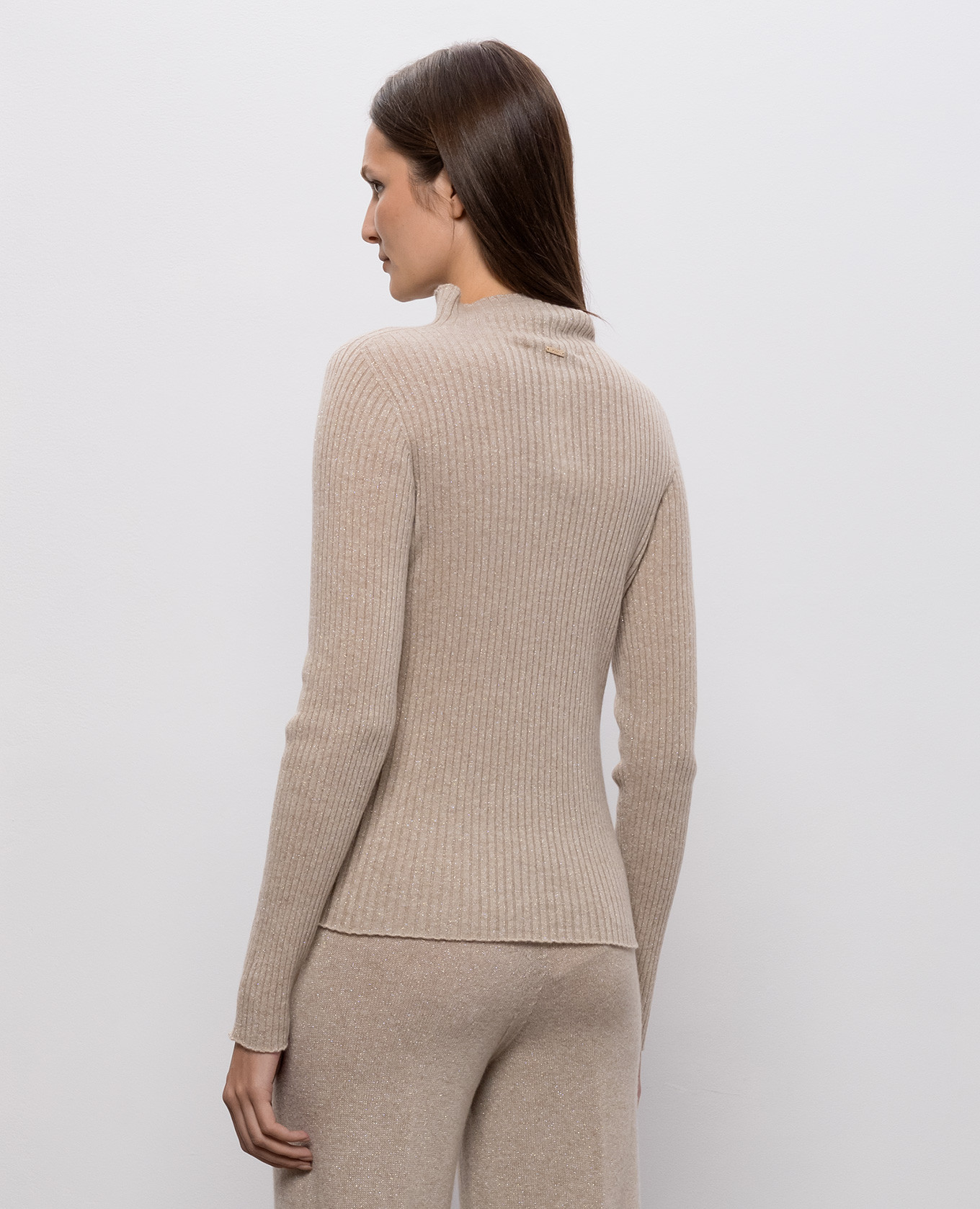 Beige golf with wool and cashmere Twinset 4