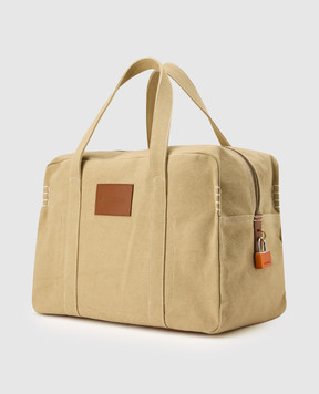 JW Anderson Beige Weekender travel bag with logo HB0771FA0484