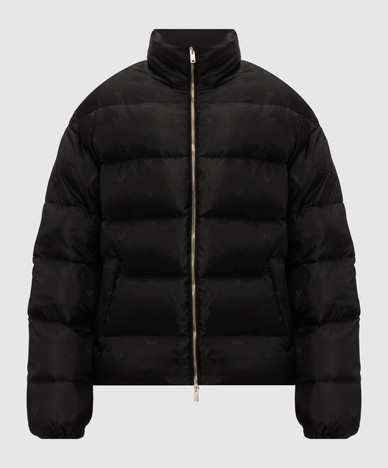 Schwarze Daunenjacke